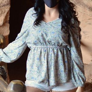 Women’s long sleeve baby doll top